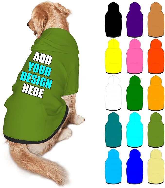 Customized Dog Hoodie with Name Logo Personalized Text Soft & Warm by Mynvzrk