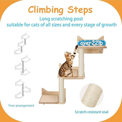 9-Piece Cat Wall Shelves and Perches - Image 3