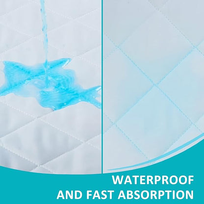 KANECH Bed Pads Washable Waterproof, Heavy Absorbency Reusable Incontinence Bed - Image 2