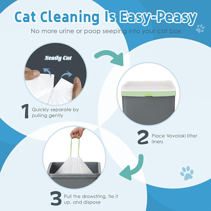 60 Count Cat Litter Box Liners Bag Compatible - Image 6