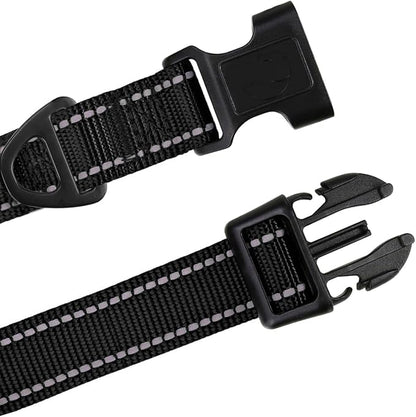 TagME Reflective Nylon Dog Collars, Adjustable Classic Pet Collar - Image 4