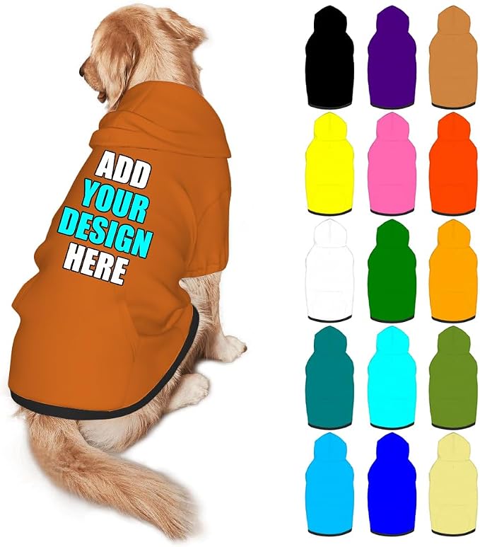 Customized Dog Hoodie with Name Logo Personalized Text Soft & Warm by Mynvzrk