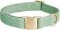 Soft Cotton Dog Collar with Metal Buckle Adjustable Heavy Duty Comfy Corduroy by YUDOTE