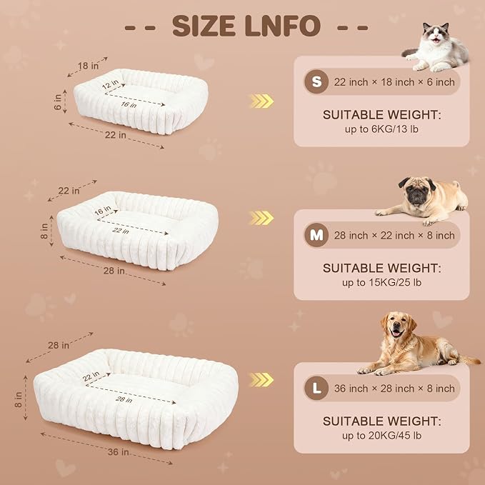 Dog Bed for Small Medium Size Dog, Washable Self Warming Dog Cat Beds for - Image 5