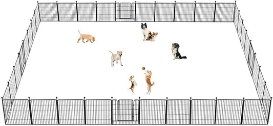 Dog Playpen 32 inch 36 Panels Indoor Outdoor Dog Pen by Jhsomdr