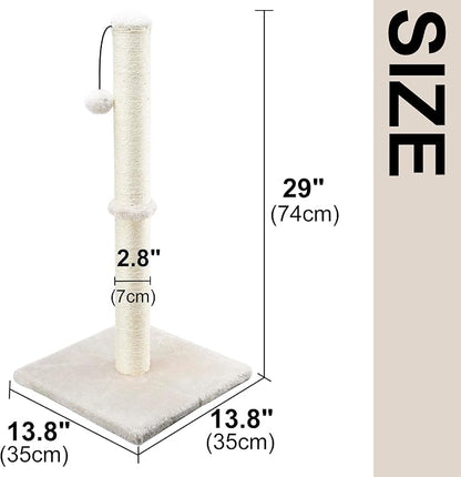 Dimaka 29" Height Tall Cat Scratching Post, Claw Scratcher - Image 2