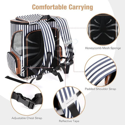 Lekereise Large Cat Backpack Expandable Pet Backpack Carrier - Image 3