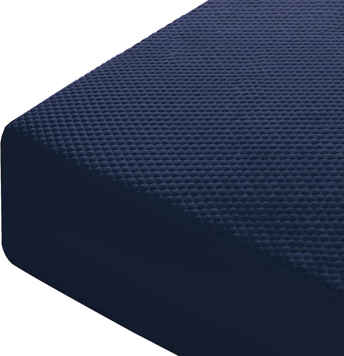 OhGeni 100% Waterproof Mattress Protector, Queen-Navy Blue Size Mattress Pad - Image 8