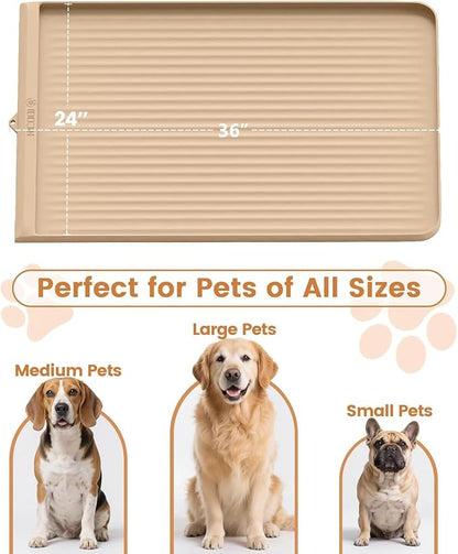 Dog Food Mat 36"x24", Waterproof Pet Feeding Mat - Image 7