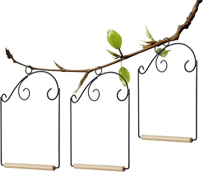 winemana Set of 3 Hummingbird Swings, Rust Resistant Metal Frame, Wooden Dowel - Image 2