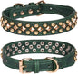 Spiked Dog Collar Soft Pu Leather Mushrooms Rivet Spike Studded Puppy by Unknown