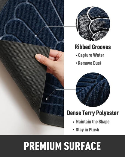 tchdio Door Mat Outdoor Indoor Entrance Doormat-Semicircular Durable Rubber Non - Image 5