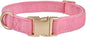 Soft Cotton Dog Collar with Metal Buckle Adjustable Heavy Duty Comfy Corduroy by YUDOTE