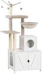 HOOBRO Cat Tree Tower with Litter Box Enclosure by HOOBRO