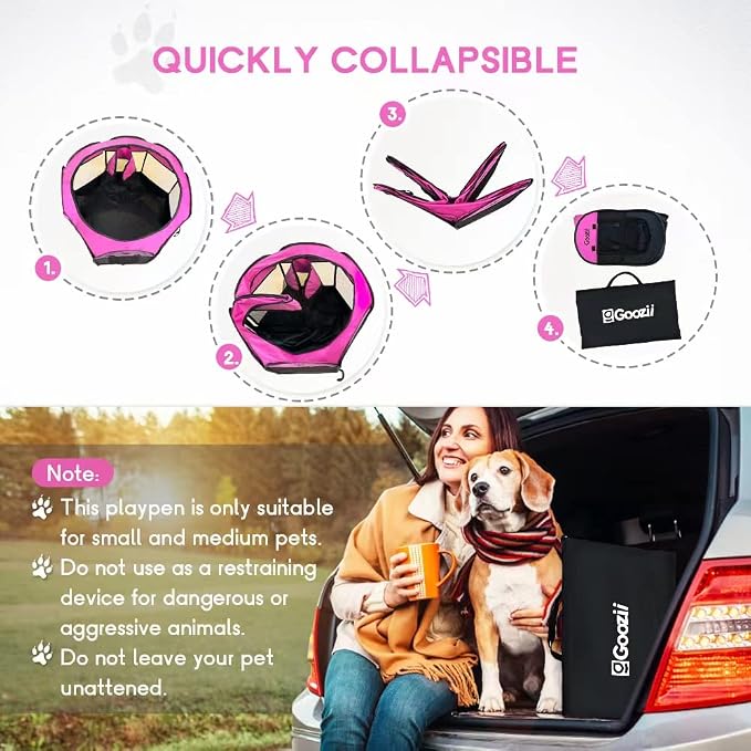 Pet Cat Playpen for Indoor Cats Enclosed, Portable Foldable Dog Playpen Outdoor - Image 6