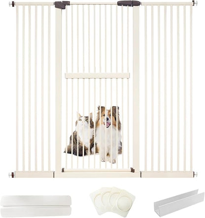 Lumizone Extra Tall Cat Gate 61.02" High Pressure Mounted Extra Wide by Lumizone