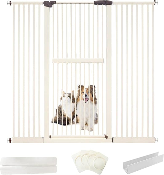 Lumizone Extra Tall Cat Gate 61.02" High Pressure Mounted Extra Wide by Lumizone
