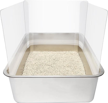 12PCS Cat Litter Box Pee Shields, Transparent Easy Clean Splash Guard by Allcomersarefriends