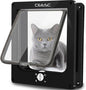 CEESC Large Cat Door for Interior/Exterior Door, Weatherproof, Rotary 4 Way by CEESC