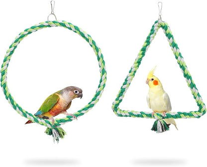 Wontee Bird Swing Bird Rope Perch Parrot Climbing Stand by Wontee