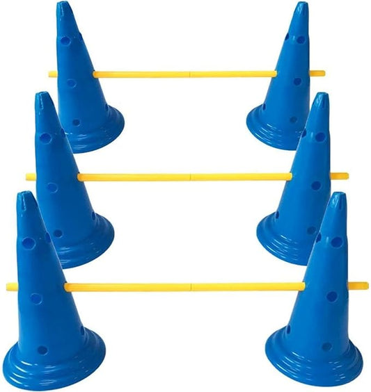 Midlee Dog Cone & Pole Agility Set- Adjustable Big to Small Dogs- Set of 3 by MidleeDesigns