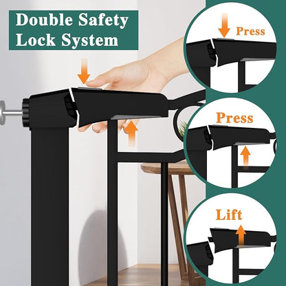 Fairy Baby 29.5"-40.5" Extra Wide Baby Gate, Pressure Mount Long Dog Gates - Image 3