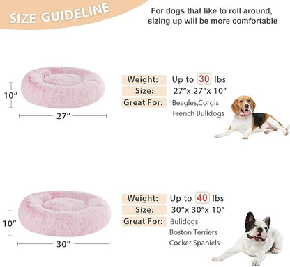 WNPETHOME Calming Dog Bed & Cat Bed Donut, Faux Fur Self-Warming Donut Cuddler - Image 5