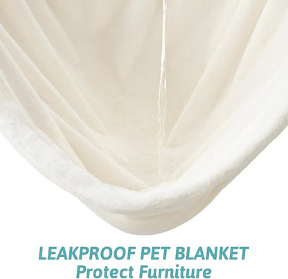 Luxury Faux Fur Throw Blanket Twin, Ultra Soft Waterproof Pet Blanket, Cozy - Image 2