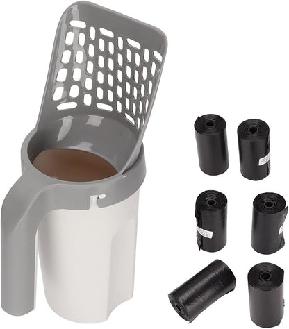 Cat Litter Scoop with Integrated Detachable Deep Shovel – Leakproof Pooper by plplaaoo