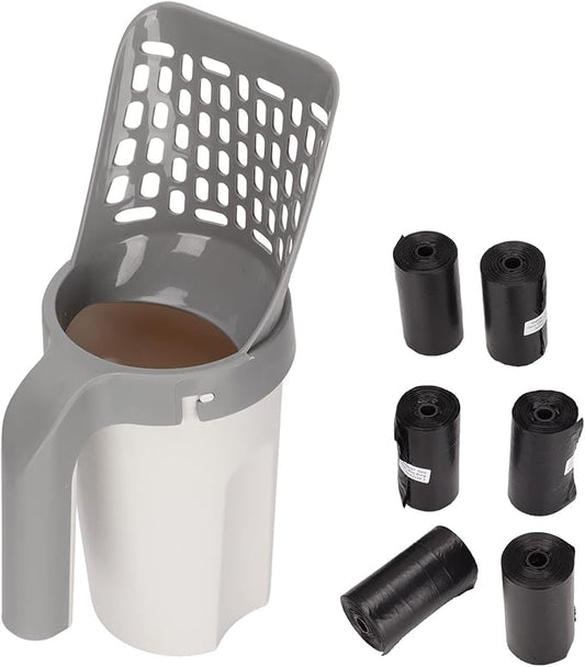 Cat Litter Scoop with Integrated Detachable Deep Shovel – Leakproof Pooper by plplaaoo