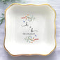 Custom Wildflower Engaged Ring Dish, Personalised Floral Trinket Dish, Ring by Anniversaree