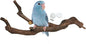 kathson Natural Parrot Perch Bird Stand Pole Wild Grape Stick Paw Grinding Fork by kathson