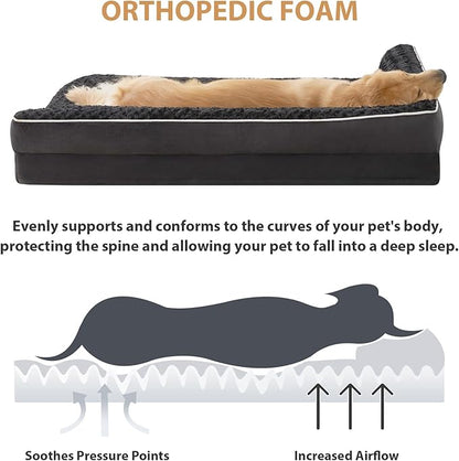 BFPETHOME Orthopedic Dog Beds for Large Dogs-Waterproof Sofa Pet Bed - Image 3