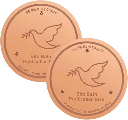 2Pack Bird Bath Copper Purification Disk | 0.6mm Reinforced 99.9% Pure Copper | by Unknown