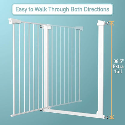 Fairy Baby 38" Extra Tall Pet Gate, 29.5"-48.8" Extra Wide Long Baby Gate - Image 9