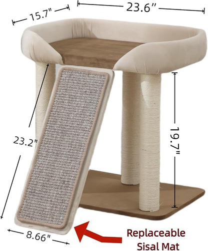 SHENGOCASE Modern Cat Tree Tower, Extra Large Platform Couch Sofa Bed - Image 6