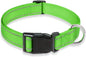 Reflective Dog Collar with Buckle Adjustable Safety Nylon Collars by BOOMIBOO