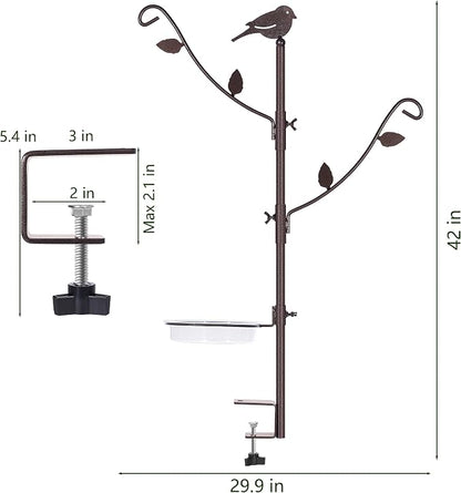 Deck Bird Feeder Pole Porch Multi-Hooks Hanging Kit - Image 2
