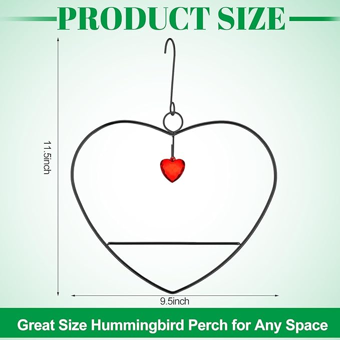 LemonRoad Hummingbird Swing, Tweet Heart Birdie Swing, Copper Hummingbird Perch - Image 2