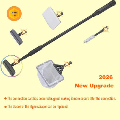 Carefree Fish 7IN1 Aquarium Cleaning Tools Long Handle Adjustable Length - Image 2