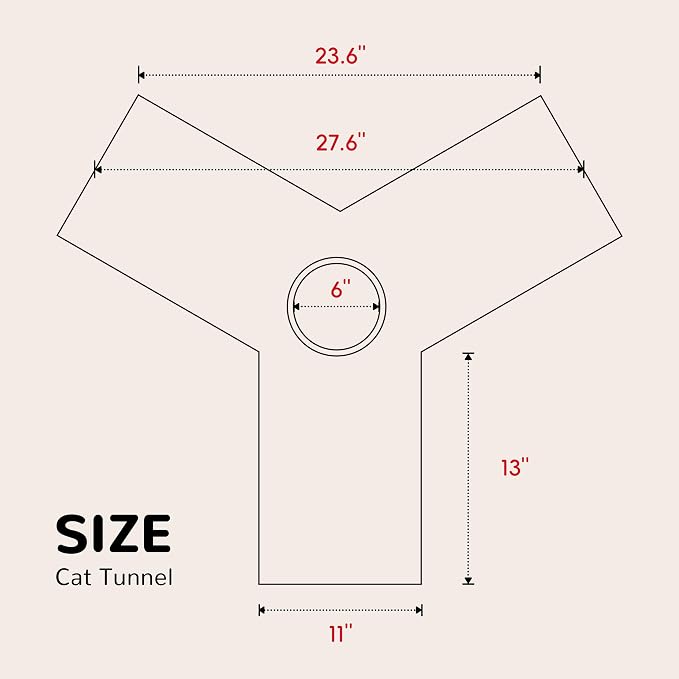 Tempcore Pet Cat Tunnel Collapsible Toy, 3-Way Kitty Tunnel - Image 3