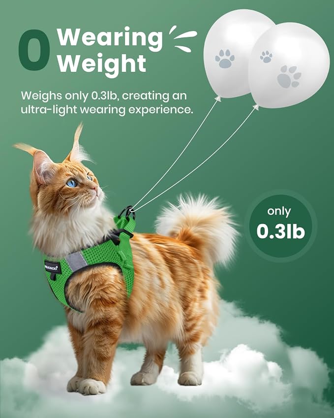 FAYOGOO Cat Harness, Escape Proof, Ultra-Light & Comfortable, Reflective Night - Image 4