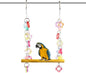 FRCOLOR Pet Bird Swing Hanging Chewing Toy 7.87 Inch Wooden Parrot Stand by FRCOLOR