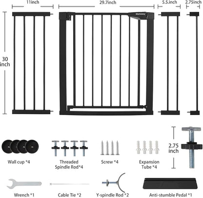 Mumeasy Baby Gate Extra Wide, 29.5-51'' Pressure Mounted Dog Gate - Image 8