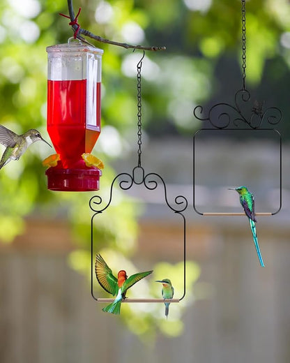 PACETAP Hummingbird Swings and Perches Metal Frame 4 Pack, Wild Bird Swing - Image 2