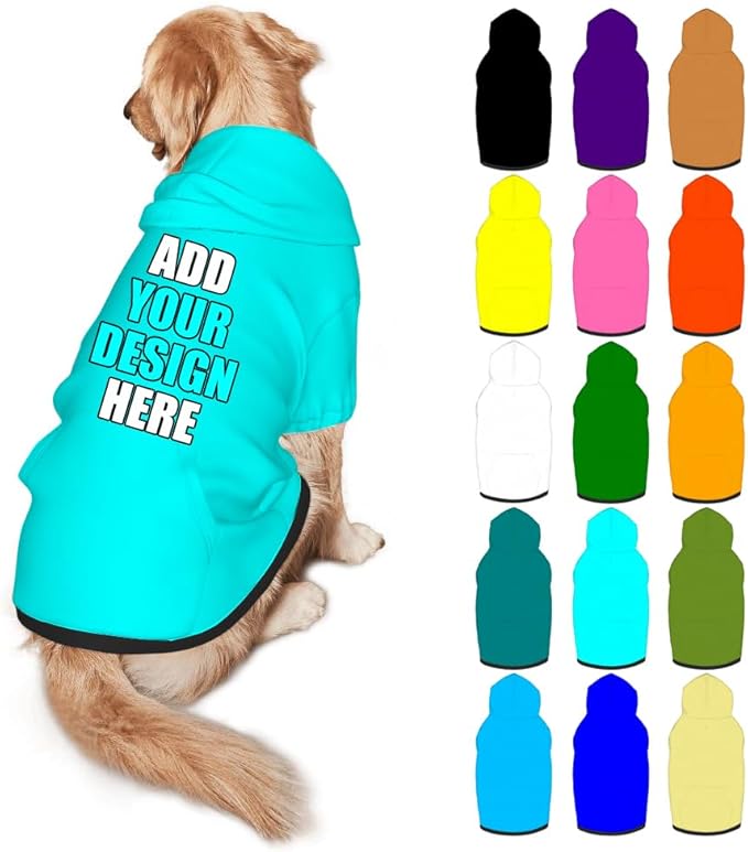 Custom Dog Clothes with Photo Name Logo Personalized Dog Sweaters by Mynvzrk