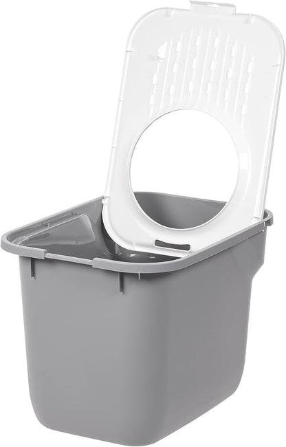 IRIS USA Cat Litter Box, Large Cat Box Enclosure, Top Entry - Image 6