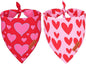 PTDECOR Valentine Dog Bandana, Reversible Valentine Pet Scarf by PTDECOR