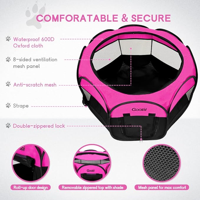 Pet Cat Playpen for Indoor Cats Enclosed, Portable Foldable Dog Playpen Outdoor - Image 4