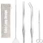 Hiceeden 4 Pcs 15 Inch Long Aquarium Aquascape Tools, Stainless Steel by Hiceeden